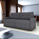 Ver imagem 6 de Sofá Cama Reclinável 2 Lugares 220cm Nayla Boucle Cinza Matrix