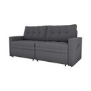Ver imagem 1 de Sofá Cama Reclinável 2 Lugares 220cm Nayla Boucle Cinza Matrix