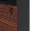 Ver imagem 4 de Armário Arquivo Escritório F5 Nicho 4 Gavetas com Chave MDP 46,5cm Louro Preto F5 Office
