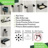 Kit Acessórios para Banheiro com Ventosa 7 Peças Preto Elg - 2