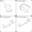 Ver imagem 7 de Kit Acessórios para Banheiro com Ventosa 7 Peças Preto Elg