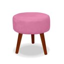Ver imagem 2 de Kit 2 Puff Redondo Decorativo Danny Pés Palito Casa da Poltrona Retrô Rosa