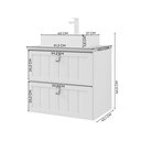 Ver imagem 3 de Gabinete Suspenso para Banheiro com Cuba Ketlyn Espresso Móveis