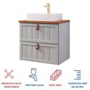 Ver imagem 6 de Gabinete Suspenso para Banheiro com Cuba Ketlyn Espresso Móveis