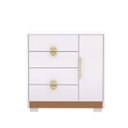 Ver imagem 1 de Cômoda Ibiza 1 Porta 4 Gavetas Branco Camarim Compacta para Quarto