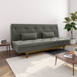 Sofá Cama 3 Lugares em Suede Tokio Yescasa - 1