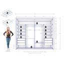 Ver imagem 3 de Guarda Roupa Casal Essencial 2 Portas de Correr 6 Gavetas Yescasa Marrom/Cinamomo