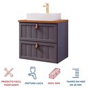 Ver imagem 6 de Gabinete Suspenso para Banheiro com Cuba Ketlyn Espresso Móveis Preto/Titânio