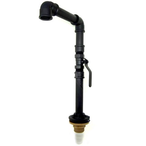 Torneira Design Industrial Clássica PVC 3/4" Registro de Esfera - Preto