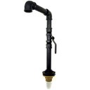 Ver imagem 1 de Torneira Design Industrial Clássica PVC 3/4" Registro de Esfera - Preto