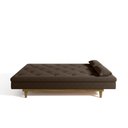 Ver imagem 7 de Sofá Cama 3 Lugares em Suede Tokio Yescasa Marrom/Castanho