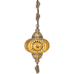 Lustre De Mosaico Turco Autêntico - Mix Amarelo BA79589 - 3