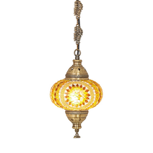 Lustre De Mosaico Turco Autêntico - Mix Amarelo BA79589
