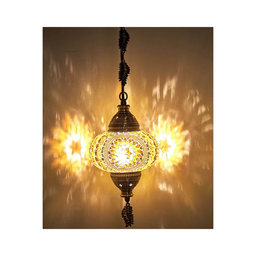 Lustre De Mosaico Turco Autêntico - Mix Amarelo BA79589 - 2