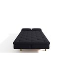 Ver imagem 6 de Sofá Cama 3 Lugares em Suede Tokio Yescasa Preto/Castanho