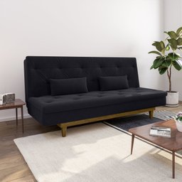 Sofá Cama 3 Lugares em Suede Tokio Yescasa - 1