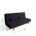 Ver imagem 3 de Sofá Cama 3 Lugares em Suede Tokio Yescasa