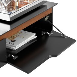 Rack Suspenso Pequeno Painel Parede Sala Tv Estante Quarto:preto/freijó - 4