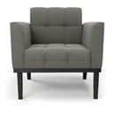 Ver imagem 6 de Poltrona Decorativa Karen Pés Fixo em Madeira Preto Suede Grafite G19 - Gran Belo