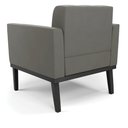 Ver mais imagens de Poltrona Decorativa Karen Pés Fixo em Madeira Preto Suede Grafite G19 - Gran Belo
