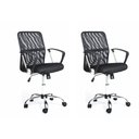 Ver imagem 1 de Kit 2 Cadeira de Escritorio Diretor Tela Mesh Comfort Preto