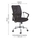 Ver imagem 4 de Kit 2 Cadeira de Escritorio Diretor Tela Mesh Comfort