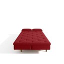 Ver imagem 6 de Sofá Cama 3 Lugares em Suede Tokio Yescasa Vermelho/Castanho