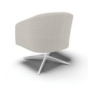 Ver imagem 4 de Poltrona Decorativa Base Giratória Cromada Stella Bouclê Cinza D03 - D'Rossi