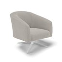 Ver imagem 1 de Poltrona Decorativa Base Giratória Cromada Stella Bouclê Cinza D03 - D'Rossi