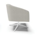 Ver imagem 2 de Poltrona Decorativa Base Giratória Cromada Stella Bouclê Cinza D03 - D'Rossi