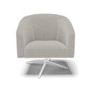 Ver imagem 3 de Poltrona Decorativa Base Giratória Cromada Stella Bouclê Cinza D03 - D'Rossi
