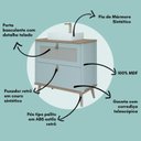 Ver imagem 6 de Gabinete para Banheiro com Cuba Mily Espresso Móveis Verde/Pistache