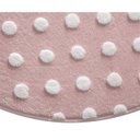 Ver imagem 2 de Tapete Quarto de Bebê Infantil Redondo Mimo Poá 100cm - Jolitex - Rosa