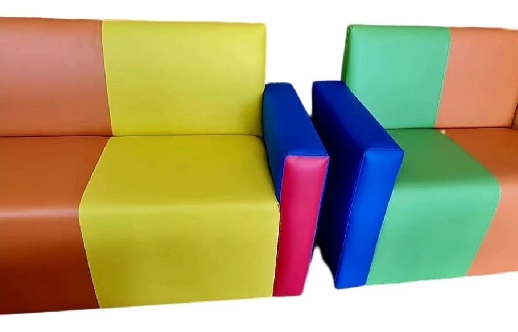 Poltrona Sofa Infantil 1,30cm Colorida com Braços - 2