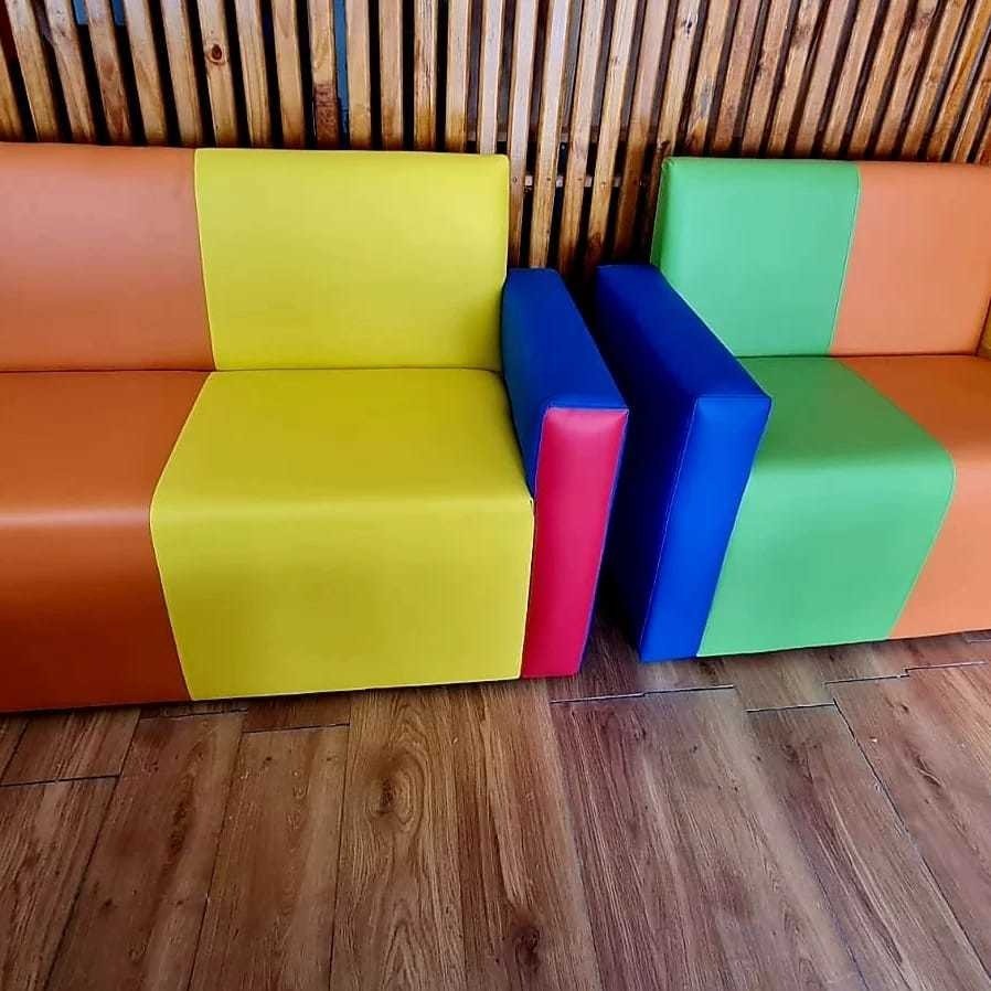 Poltrona Sofa Infantil 1,30cm Colorida com Braços - 3