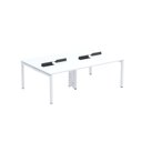 Ver imagem 2 de Estação de Trabalho Mesa Plataforma Escritório para 4 Pessoas Dupla com Caixa de Tomada Pé Painel