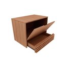 Ver imagem 2 de Armário C/ Balcão Banheiro Suspenso Bn3613 S/ Cuba 60cm e Espelho Bn3608 Amêndoa - Tecno Mobili