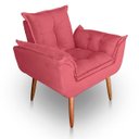 Ver imagem 1 de Poltrona para Sala e Quarto Decorativa Opala Suede Rosa