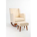 Ver imagem 1 de Poltrona de Amamentação com Balanço Suede Bege - Lahome Decor