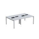 Ver imagem 2 de Estação de Trabalho Mesa Plataforma Escritório para 4 Pessoas Dupla com Caixa de Tomada Pé Painel