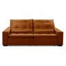 Sofa Retratil Reclinavel 2 Lugares 1,90m Atlantis Veludo Laranjado Lansofbr Lansof Brasil - 4