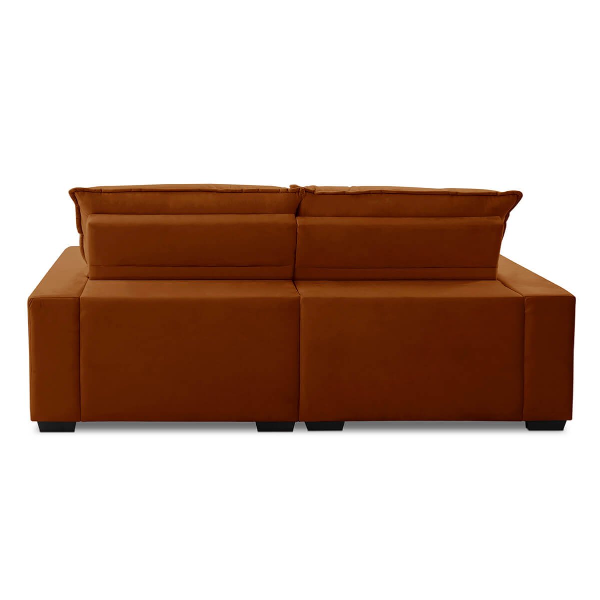 Sofa Retratil Reclinavel 2 Lugares 1,90m Atlantis Veludo Laranjado Lansofbr Lansof Brasil - 6