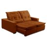 Sofa Retratil Reclinavel 2 Lugares 1,90m Atlantis Veludo Laranjado Lansofbr Lansof Brasil - 2