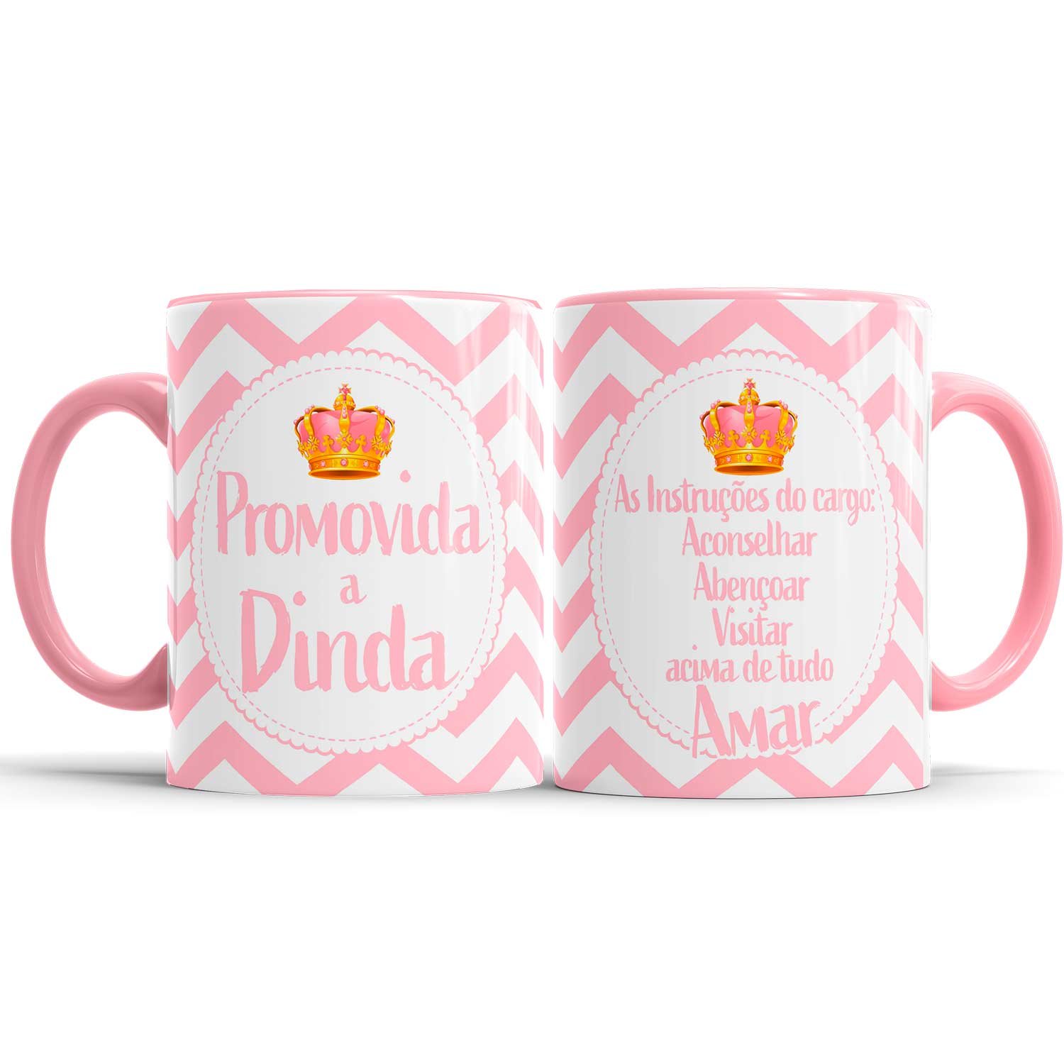 Caneca Convite Madrinha de Batismo Dinda - 3