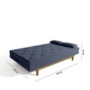 Ver imagem 4 de Sofá Cama 3 Lugares em Suede Tokio Yescasa