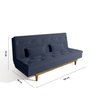 Sofá Cama 3 Lugares em Suede Tokio Yescasa - 3