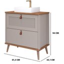 Ver imagem 4 de Gabinete para Banheiro com Cuba Mily Espresso Móveis