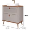 Gabinete para Banheiro com Cuba Mily Espresso Móveis - 4