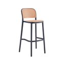 Ver imagem 2 de Banqueta Alta com Encosto 104 cm Lia Preto/Caramelo