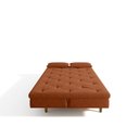 Ver imagem 6 de Sofá Cama 3 Lugares em Suede Tokio Yescasa Laranja/Castanho
